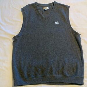 Cutter & Buck UNC Univ. Of North Carolina Gray Sweater Vest Large